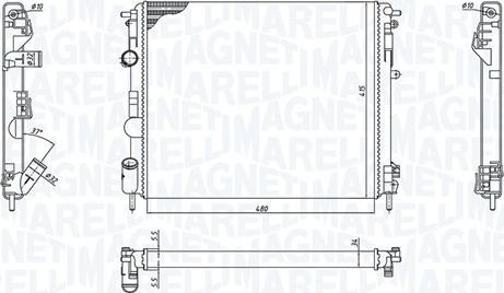 Magneti Marelli 350213192600 - Radiator, mühərrikin soyudulması furqanavto.az