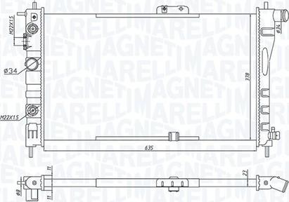 Magneti Marelli 350213197900 - Radiator, mühərrikin soyudulması furqanavto.az