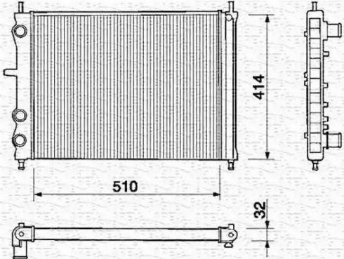 Magneti Marelli 350213149000 - Radiator, mühərrikin soyudulması furqanavto.az