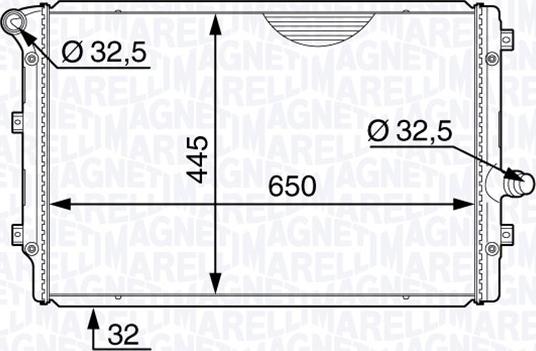 Magneti Marelli 350213144400 - Radiator, mühərrikin soyudulması furqanavto.az