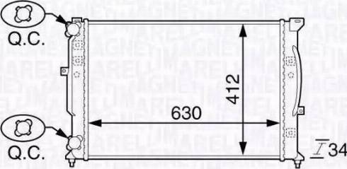 Delphi RA87222-11B1 - Radiator, mühərrikin soyudulması furqanavto.az