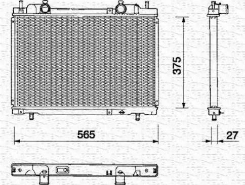 Magneti Marelli 350213143000 - Radiator, mühərrikin soyudulması furqanavto.az