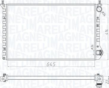 Magneti Marelli 350213143800 - Radiator, mühərrikin soyudulması furqanavto.az