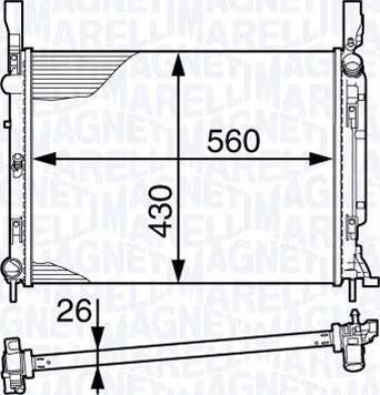 Magneti Marelli 350213142400 - Radiator, mühərrikin soyudulması furqanavto.az