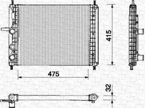 Magneti Marelli 350213142000 - Radiator, mühərrikin soyudulması furqanavto.az