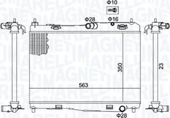 Magneti Marelli 350213142100 - Radiator, mühərrikin soyudulması furqanavto.az
