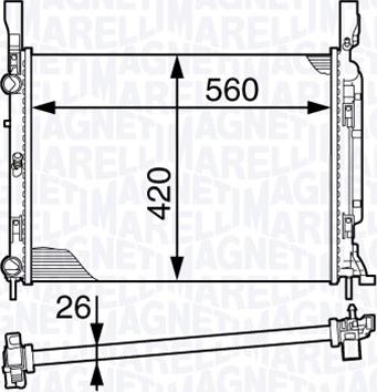 Magneti Marelli 350213142700 - Radiator, mühərrikin soyudulması furqanavto.az