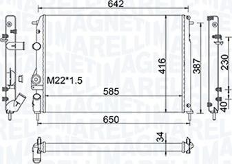 Magneti Marelli 350213159400 - Radiator, mühərrikin soyudulması furqanavto.az