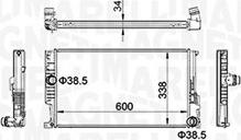 Magneti Marelli 350213159600 - Radiator, mühərrikin soyudulması furqanavto.az