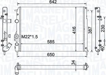 Magneti Marelli 350213159100 - Radiator, mühərrikin soyudulması furqanavto.az