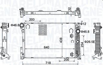 Magneti Marelli 350213159800 - Radiator, mühərrikin soyudulması furqanavto.az