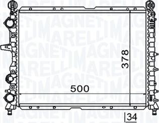 Magneti Marelli 350213154600 - Radiator, mühərrikin soyudulması furqanavto.az