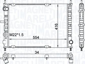 Magneti Marelli 350213154300 - Radiator, mühərrikin soyudulması furqanavto.az