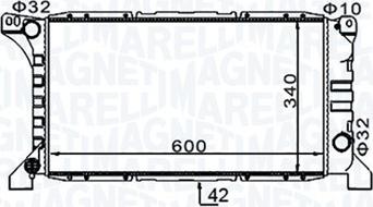 Magneti Marelli 350213154200 - Radiator, mühərrikin soyudulması furqanavto.az