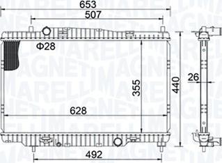 Magneti Marelli 350213155400 - Radiator, mühərrikin soyudulması furqanavto.az