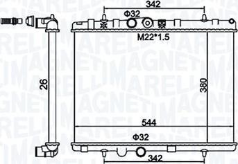 Magneti Marelli 350213156100 - Radiator, mühərrikin soyudulması furqanavto.az