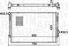 Magneti Marelli 350213156200 - Radiator, mühərrikin soyudulması furqanavto.az