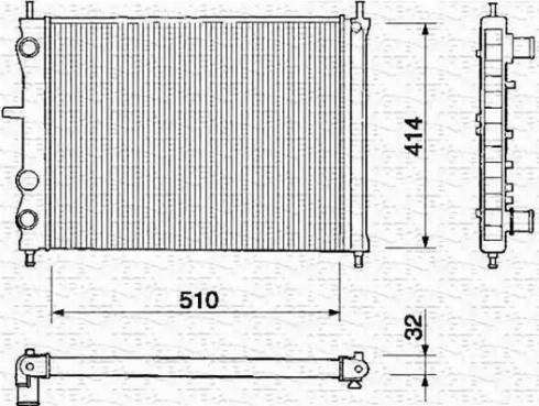 Magneti Marelli 350213150000 - Radiator, mühərrikin soyudulması furqanavto.az