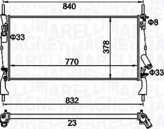 Magneti Marelli 350213158900 - Radiator, mühərrikin soyudulması furqanavto.az
