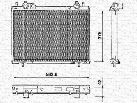 Magneti Marelli 350213158000 - Radiator, mühərrikin soyudulması furqanavto.az