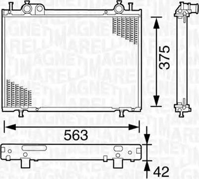 Magneti Marelli 350213153000 - Radiator, mühərrikin soyudulması furqanavto.az