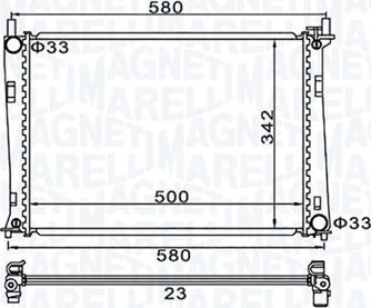 Magneti Marelli 350213152600 - Radiator, mühərrikin soyudulması furqanavto.az
