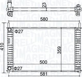 Magneti Marelli 350213152700 - Radiator, mühərrikin soyudulması furqanavto.az