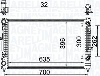 Magneti Marelli 350213157600 - Radiator, mühərrikin soyudulması furqanavto.az