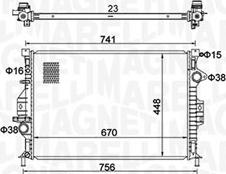 Magneti Marelli 350213157700 - Radiator, mühərrikin soyudulması furqanavto.az