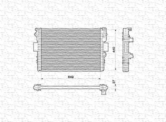 Magneti Marelli 350213169000 - Radiator, mühərrikin soyudulması furqanavto.az