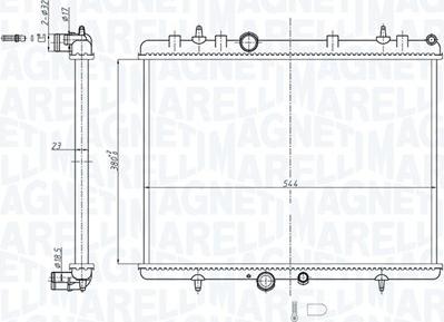 Magneti Marelli 350213164700 - Radiator, mühərrikin soyudulması furqanavto.az