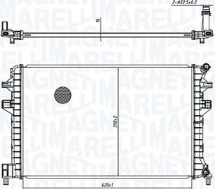 Magneti Marelli 350213166300 - Radiator, mühərrikin soyudulması furqanavto.az