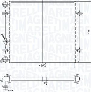 Magneti Marelli 350213166700 - Radiator, mühərrikin soyudulması furqanavto.az