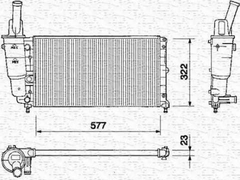 Magneti Marelli 350213160000 - Radiator, mühərrikin soyudulması furqanavto.az