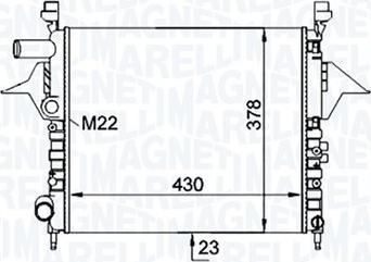 Magneti Marelli 350213161200 - Radiator, mühərrikin soyudulması furqanavto.az