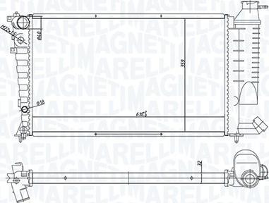 Magneti Marelli 350213168400 - Radiator, mühərrikin soyudulması furqanavto.az