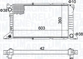 Magneti Marelli 350213163800 - Radiator, mühərrikin soyudulması furqanavto.az