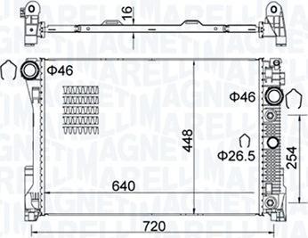 Magneti Marelli 350213163300 - Radiator, mühərrikin soyudulması furqanavto.az