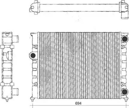 Magneti Marelli 350213104200 - Radiator, mühərrikin soyudulması furqanavto.az