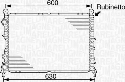 Magneti Marelli 350213100200 - Radiator, mühərrikin soyudulması furqanavto.az