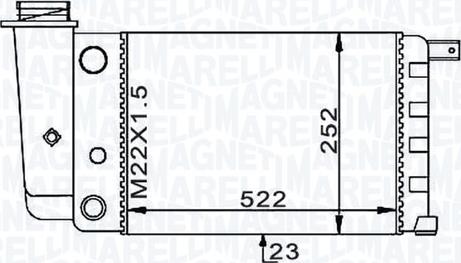 Magneti Marelli 350213101000 - Radiator, mühərrikin soyudulması furqanavto.az