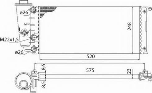 Magneti Marelli 350213101003 - Radiator, mühərrikin soyudulması furqanavto.az