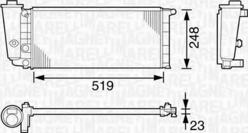 Magneti Marelli 350213101003 - Radiator, mühərrikin soyudulması furqanavto.az