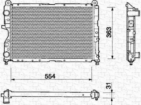 Magneti Marelli 350213108000 - Radiator, mühərrikin soyudulması furqanavto.az