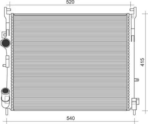 Magneti Marelli 350213103300 - Radiator, mühərrikin soyudulması furqanavto.az