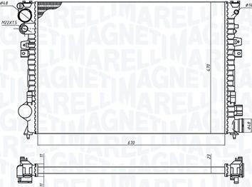 Magneti Marelli 350213102700 - Radiator, mühərrikin soyudulması furqanavto.az