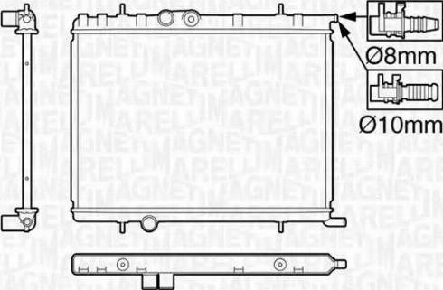 Magneti Marelli 350213119900 - Radiator, mühərrikin soyudulması furqanavto.az