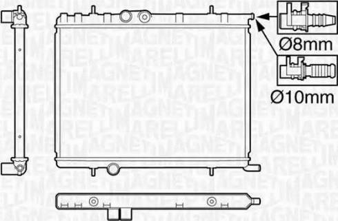 Magneti Marelli 350213119800 - Radiator, mühərrikin soyudulması furqanavto.az