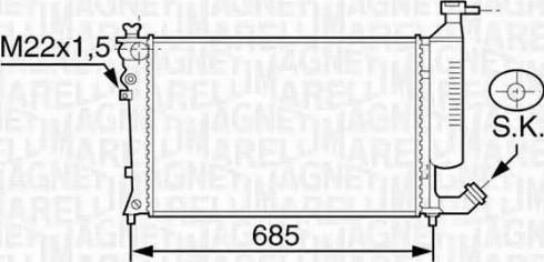 Magneti Marelli 350213119200 - Radiator, mühərrikin soyudulması furqanavto.az