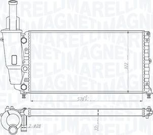 Magneti Marelli 350213114000 - Radiator, mühərrikin soyudulması furqanavto.az